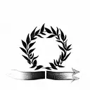 Laurel wreath tattoo design idea