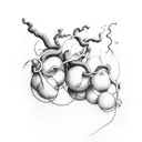 grape vine tattoo design idea
