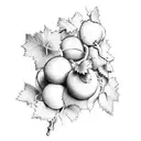 grape vine tattoo design idea