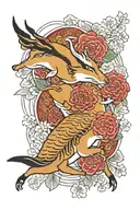 springbok tattoo design idea