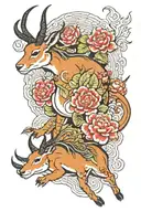 springbok tattoo design idea