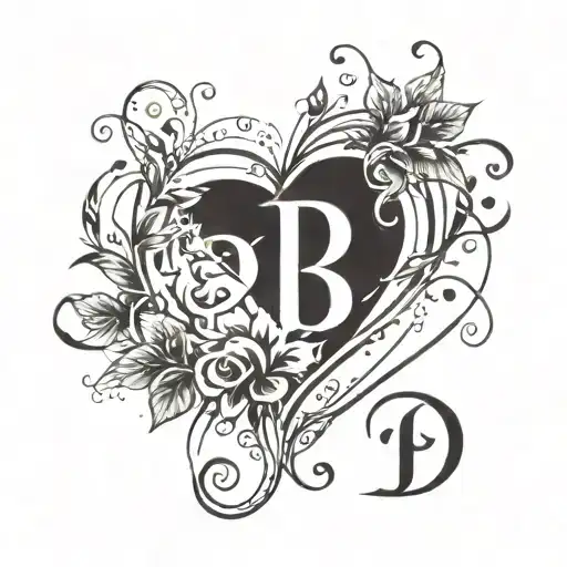 A design of a heart-shaped wine stain on a piece of paper, with the client's and their best friend's initials written inside, representing their love for wine and friendship tattoo design idea