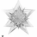 a chrome star with its center igniting  tattoo design idea
