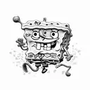 spongebob tattoo design idea