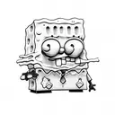 spongebob tattoo design idea