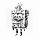 spongebob tattoo design idea
