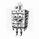 spongebob tattoo design idea