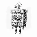 spongebob tattoo design idea