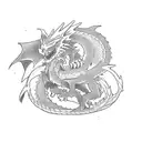 anime dragons  tattoo design idea