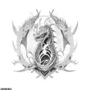 anime dragons  tattoo design idea