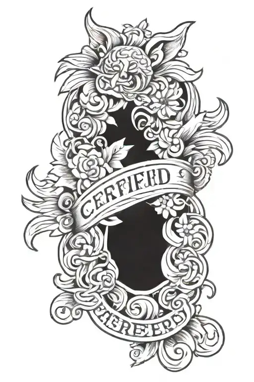 certified black  breeded tattoo design idea