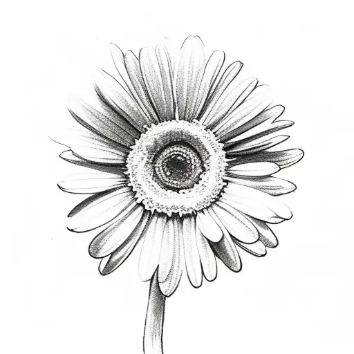 violets and daisy's  tattoo design idea