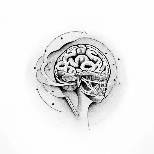 balance brain vs heart ina laidy arms tattoo design idea