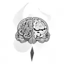 balance brain vs heart  libra tattoo design idea