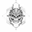 balance brain vs heart  libra tattoo design idea