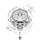 balance brain vs heart  libra tattoo design idea