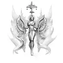 lady justice  tattoo design idea