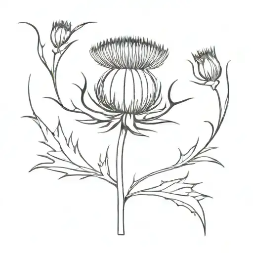 thistle tattoo design idea
