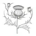 thistle tattoo design idea