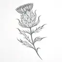 thistle tattoo design idea