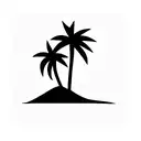 Palm Tree tattoo design idea