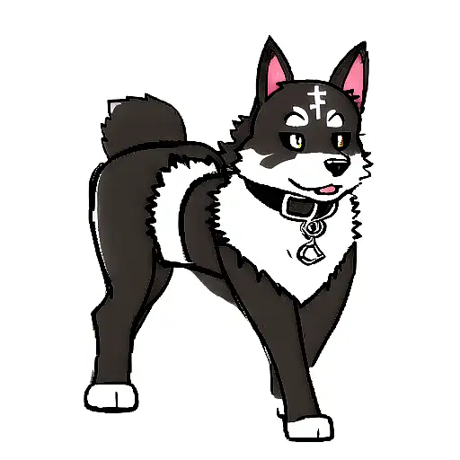 Panther mixed with Corgi dog tattoo design idea