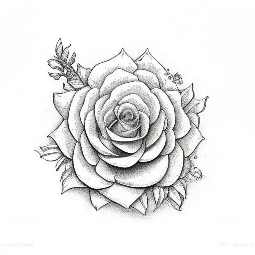 d and M initial with flowers to highlight peace tattoo design idea