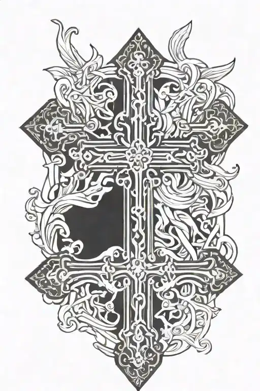 nail cross tattoo tattoo design idea