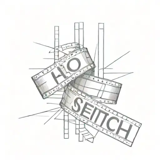 film strip with the word again tattoo design idea