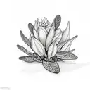 sage plant tattoo design idea