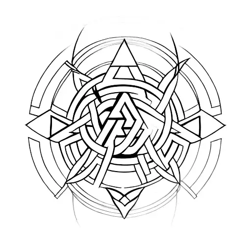 simple Valknut Symbol tattoo design idea