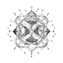 A constellation of Libra, Taurus, Aquarius, and Virgo in a celestial style tattoo design idea