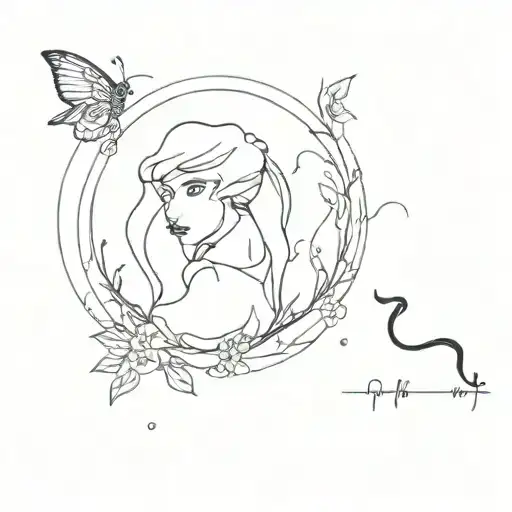 a small outline tattoo that combines elements of the Taylor swift song 'you're loosing me' and 'the great war'  tattoo design idea