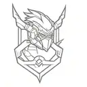 Overwatch logo tattoo design idea