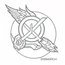 Overwatch logo tattoo design idea