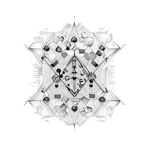 Chemical structure of caffeine tattoo design idea