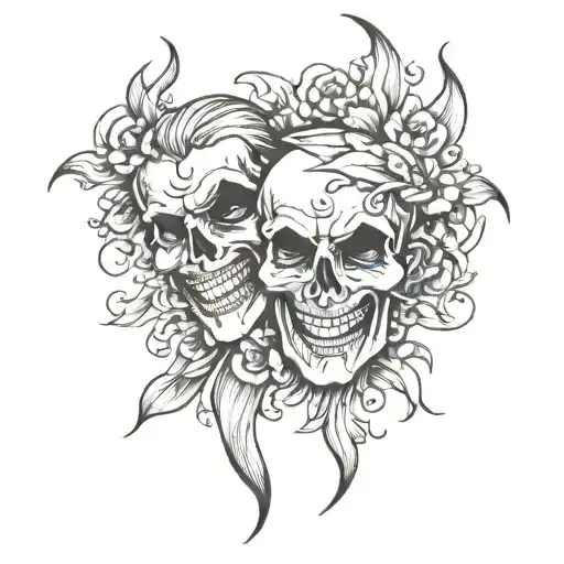 laugh now cry later tattoo tattoo design idea