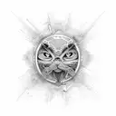 A surreal depiction of an artist creating a masterpiece in a virtual reality world tattoo design idea