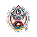 devils eyes tattoo design idea