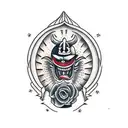 devils eyes tattoo design idea