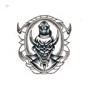 devils eyes tattoo design idea