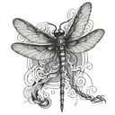 Never despair dragonfly bondage tattoo design idea