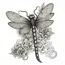 Never despair dragonfly bondage tattoo design idea