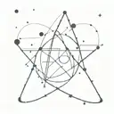 A minimalist design of a cosmic background with The Weeknd's XO logo and the Gemini twins constellation blending seamlessly together tattoo design idea