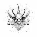 Baphomet with children  tattoo design idea
