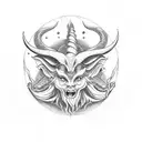 Baphomet with children  tattoo design idea