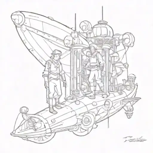 treasure planet movie scenes tattoo design idea