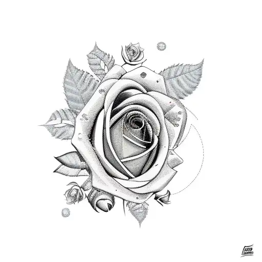 hawk eye with roses  tattoo design idea