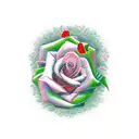 hawk eye with roses and house number 41 and words "another day another blessing" tattoo design idea