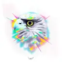 hawk eye tattoo design idea